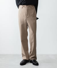 RECYCLE POLYESTER STRAIGHT PANTS / BEIGE
