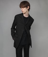 SLUB TWEED JACKET/BLACK