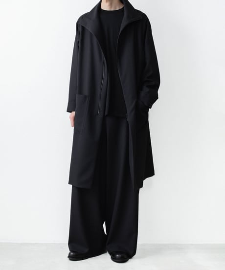 RECYCLE POLYESTER STAND COLLAR COAT