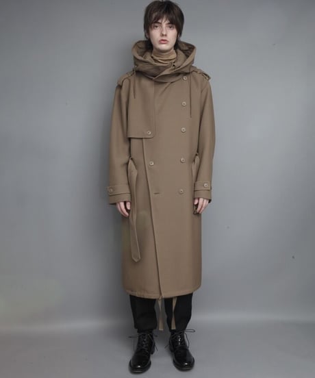 MILITARY TRENCH COAT/ BROWN