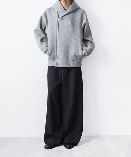 OVERSIZED AIR CUSHION ZIP HOODIE/GRAY