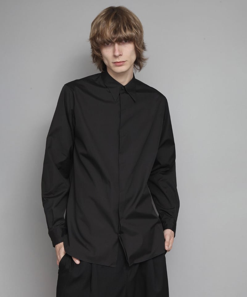 アトウロングベストato CLASSIC LONG-POINT SHIRTS/BLACK | ato AOYAMA