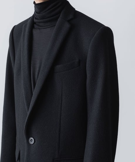 NEW ENGLAND LAMB CHESTERFIELD COAT/BLACK