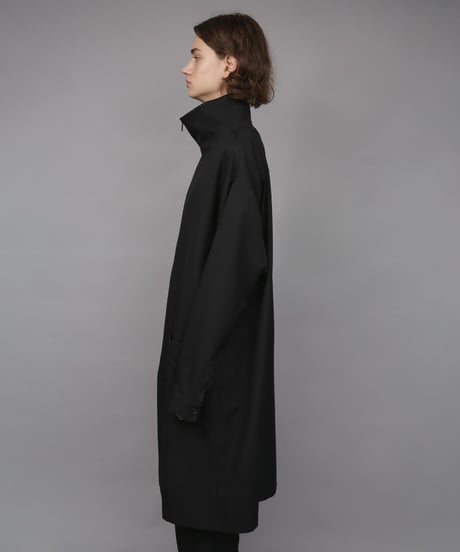 RECYCLE POLYESTER STAND COLLAR COAT
