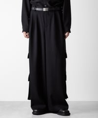 WOOL SARROUEL PANTS/GRAY | ato AOYAMA