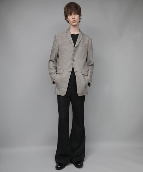 SLUB TWEED JACKET/L.BROWN