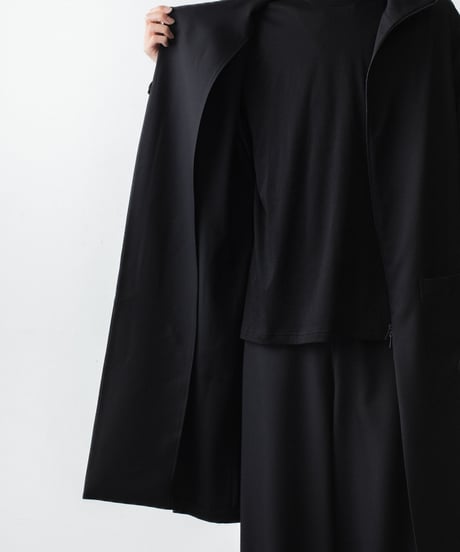 RECYCLE POLYESTER STAND COLLAR COAT
