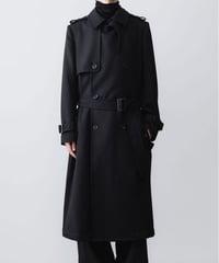 NEW WOOL TRENCH COAT/BLACK