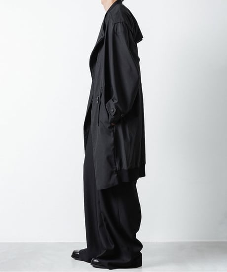 PINSTRIPE DOUBLE ZIP BLOUSON/BLACK