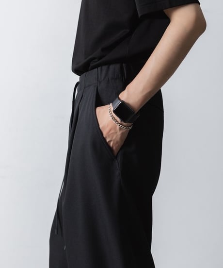 RECYCLE POLYESTER CUFFS PANTS/BLACK