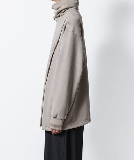 ASYMMETRY PULL-OVER CARDIGAN/BEIGE