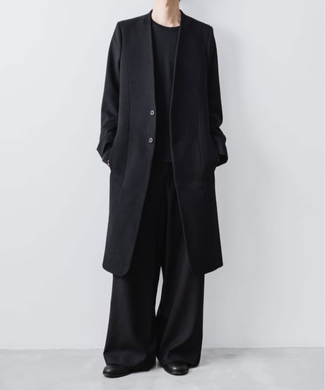 SINGLE CHARME NO-COLLAR COAT/BLACK
