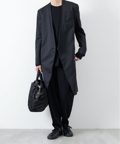 SHADOW STRIPE TYROCKEN COAT/BLACK