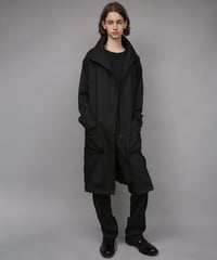 RECYCLE POLYESTER STAND COLLAR COAT