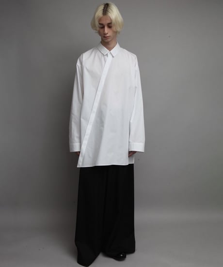 OVERSIZED DIAGONAL SHIRTS/WHITE