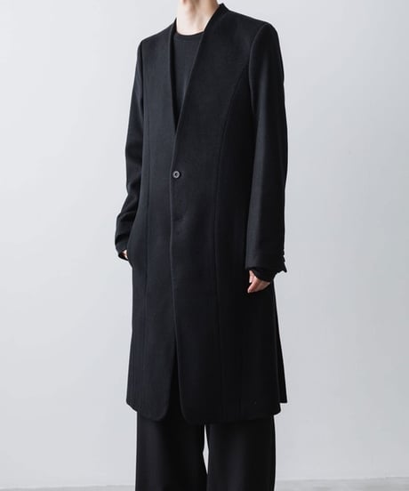 SINGLE CHARME NO-COLLAR COAT/BLACK