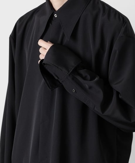 OVERSIZED DOUBLE CUFFS SHIRT/BLACK