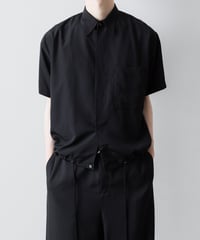 OVERSIZED DRAW CORD SHIRTS/BLACK