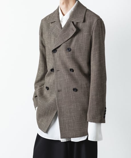 DOUBLE BREASTED TRIXION JACKET/BEIGE