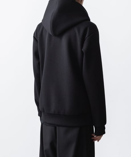 OVERSIZED AIR CUSHION ZIP HOODIE/BLACK