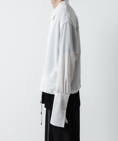 DOUBLE CUFFS ZIP SHIRT/WHITE