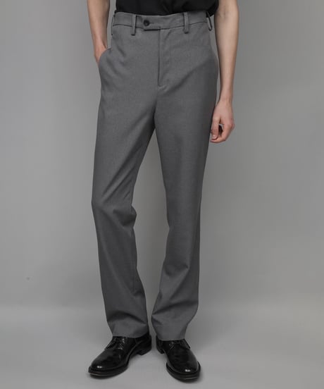 RECYCLE POLYESTER STRAIGHT PANTS / GRAY