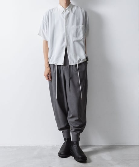 RECYCLE POLYESTER CUFFS PANTS/GRAY