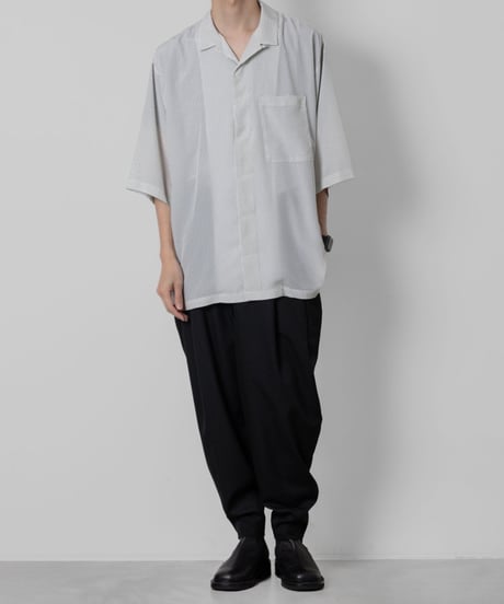 Polka dot pattern　short sleeve shirts/WHITE