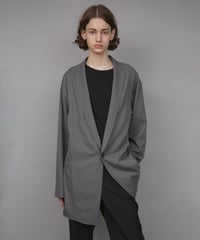 ONE BUTTON DEEP V-ZONE JACKET / GRAY