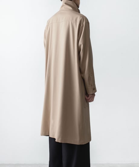 RECYCLE POLYESTER STAND COLLAR COAT