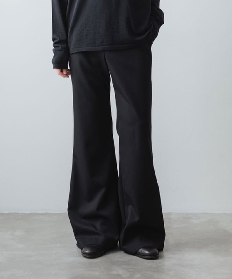 CLASSIC WOOL FLAIR PANTS/BLACK | ato AOYAMA