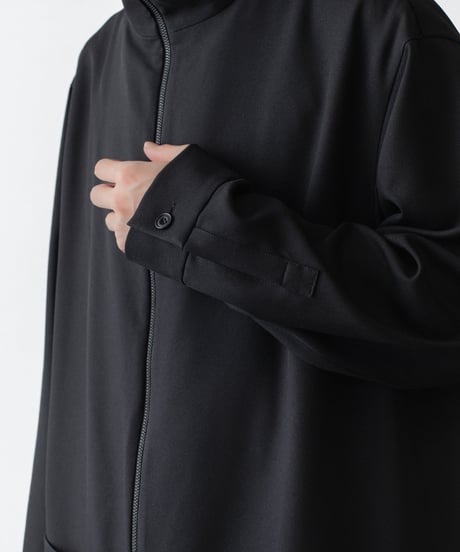 RECYCLE POLYESTER STAND COLLAR COAT