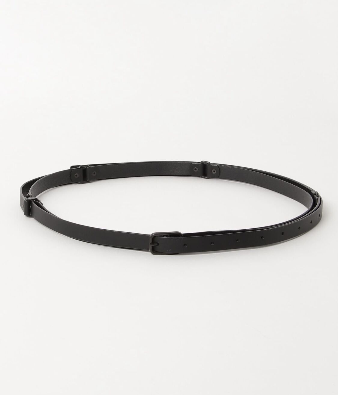 COWHIDE DOUBLE BELT/BLACK | ato AOYAMA