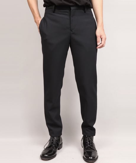 VINTAGE WOOL TAPERED PANTS/BLACK