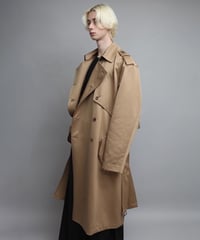SATIN TRENCH COAT/BEIGE