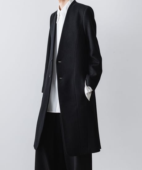 SINGLE CHARME NO-COLLAR COAT/BLACK
