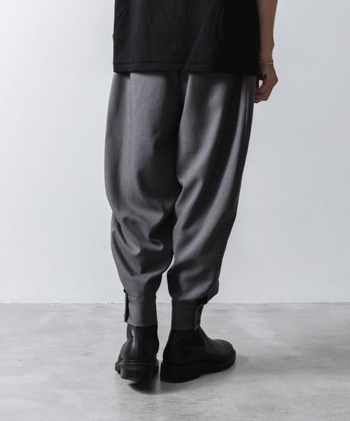 RECYCLE POLYESTER CUFFS PANTS/GRAY | ato AOYAMA