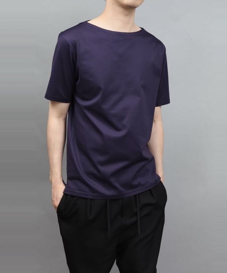 60/2 T-CLOTH BOAT NECK T-SHIRT/PURPLE