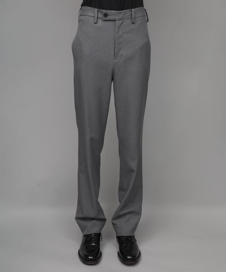 RECYCLE POLYESTER STRAIGHT PANTS / GRAY