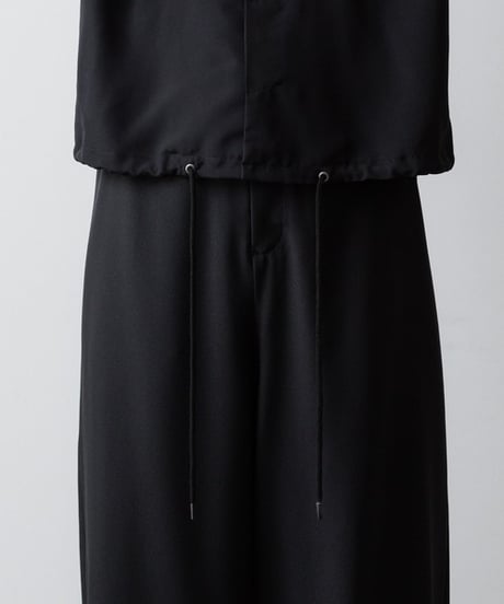 OVERSIZED DRAW CORD SHIRTS/BLACK