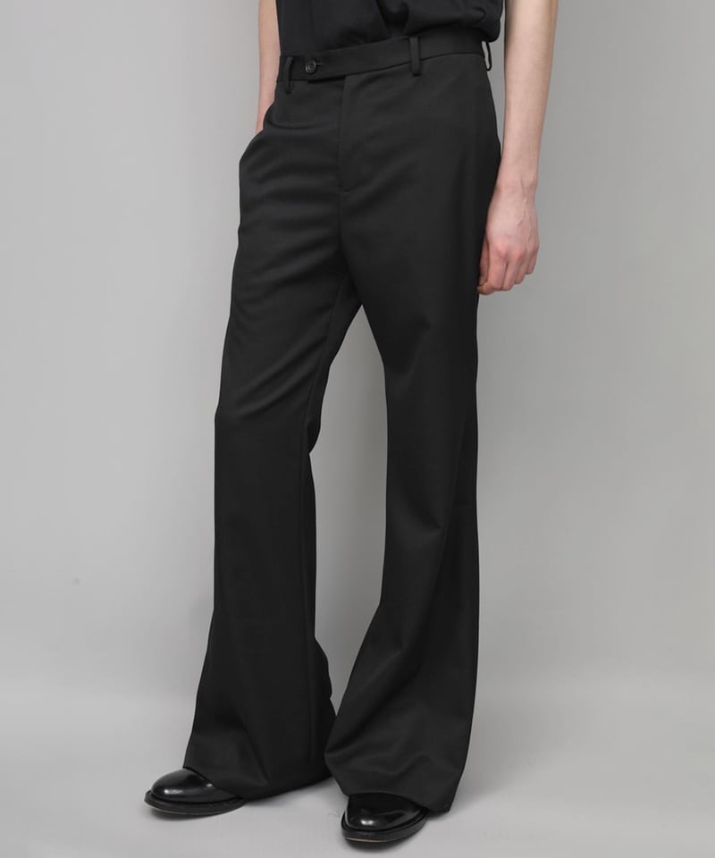 パンツ ato 2023AW Black Wool Pants CLASSIC WOOL FLAIR PANTS/BLACK | ato onlinestore