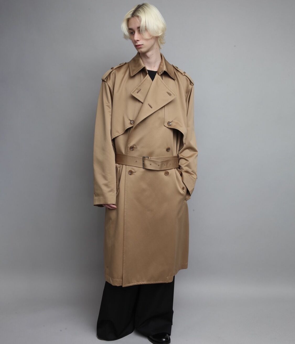 新品・未使用 ato trench coat トレンチコート 古着 ベージュ SATIN TRENCH COAT/BEIGE | ato AOYAMA