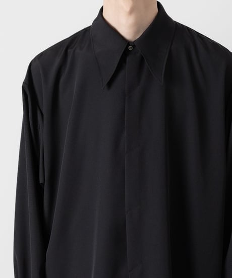 OVERSIZED DOUBLE CUFFS SHIRT/BLACK
