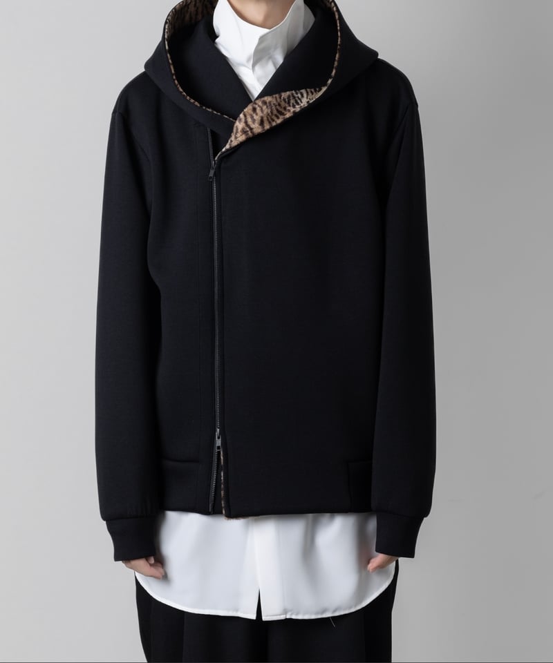 OVERSIZED ZIP HOODIE/BLACK | ato AOYAMA