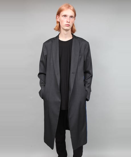 CONCEAL ZIP COAT/DARK GRAY
