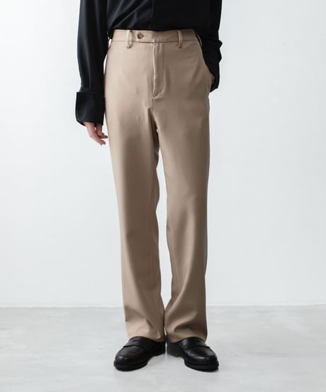 RECYCLE POLYESTER STRAIGHT PANTS / BEIGE