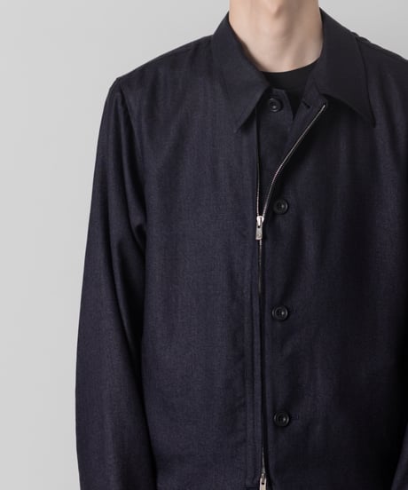 SLUB YARN SHIRTS-BLOUSON/NAVY