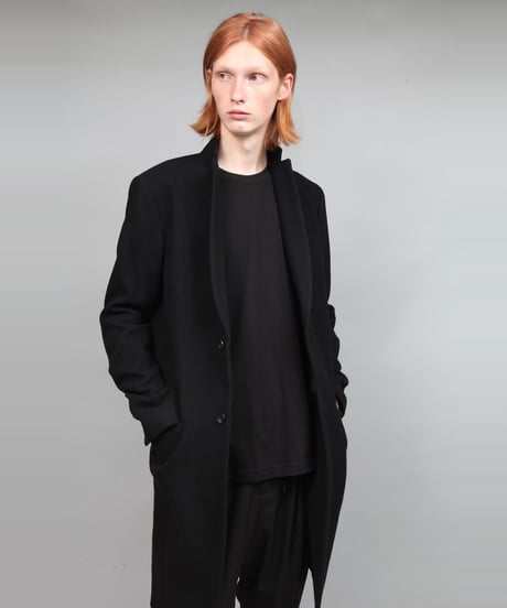 ENGLAND LAMB MELTON CHESTER COAT/BLACK