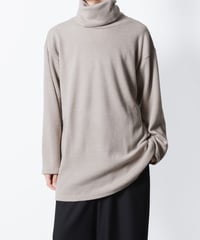 JACKAL RIB OVERSIZED TURTLE-NECK/G.BEIGE