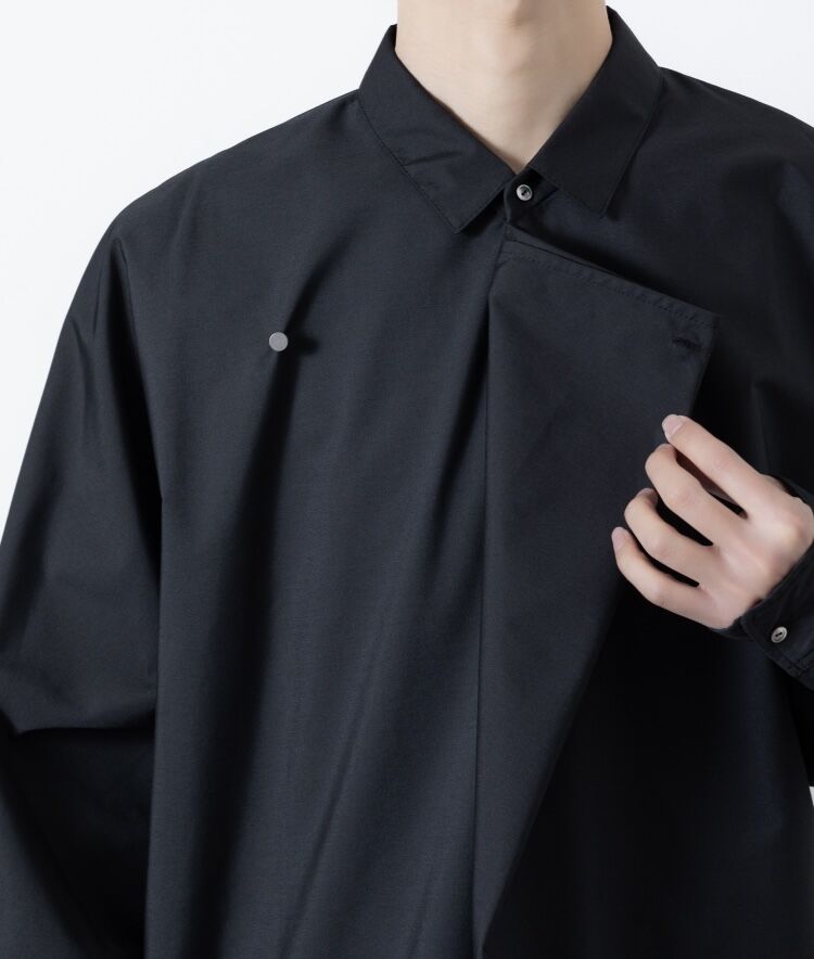 TC BROAD DRAPE SHIRT/BLACK | ato AOYAMA